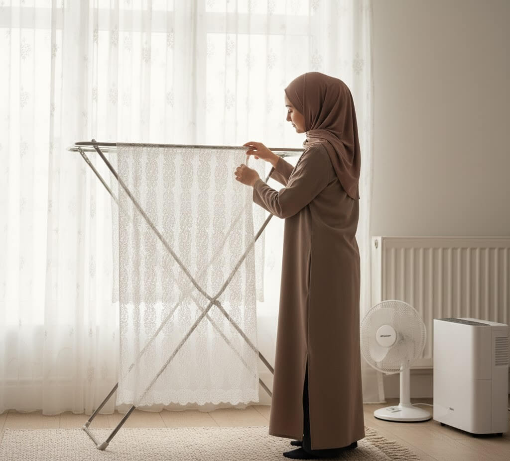 خشک کردن پرده