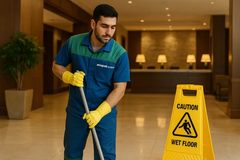 نظافت سالن و تالار پذیرایی و هتل – اعزام نظافتچی