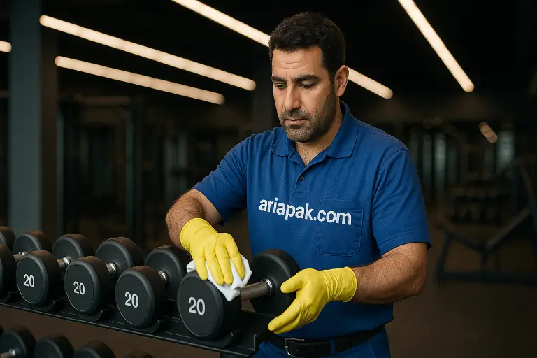 نظافت سالن ورزشی