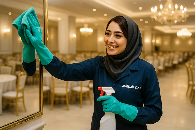 نظافت سالن پذیرایی