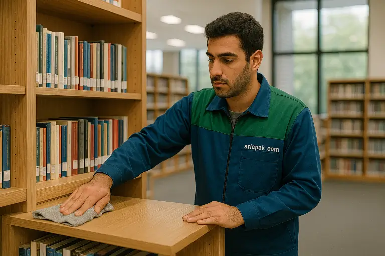 نظافت سالن مطالعه