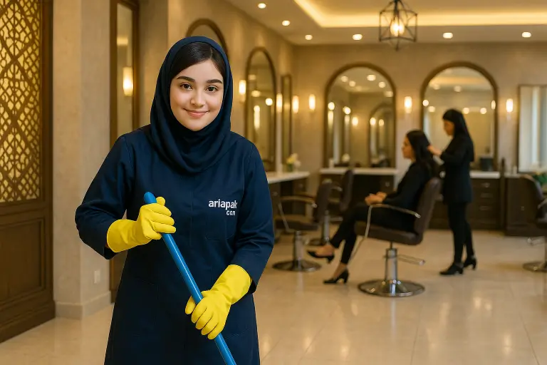 نظافت سالن زیبایی و آرایشگاه‌ ها – اعزام نظافتچی